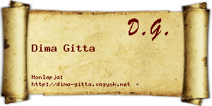 Dima Gitta névjegykártya